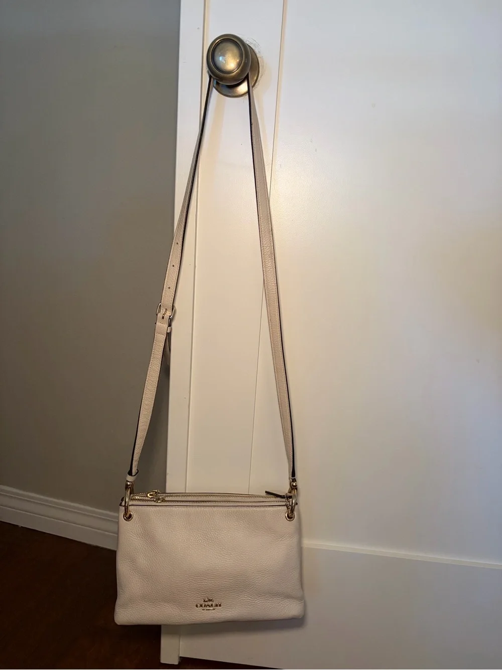 Coach Lyla Double-Zip Crossbody White